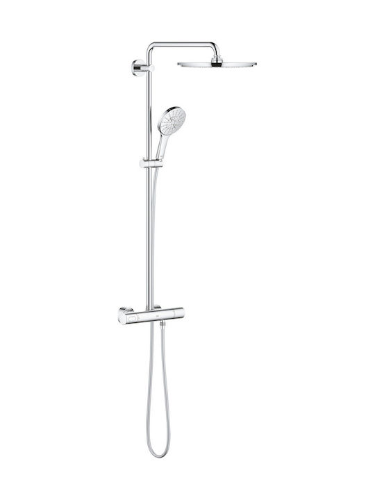 Grohe Duschsäule mit Wannenbatterie Silber