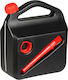 Fuel Canister 10l Durable Plastic Funnel Adapter Sealed Black Color Gasoline Diesel