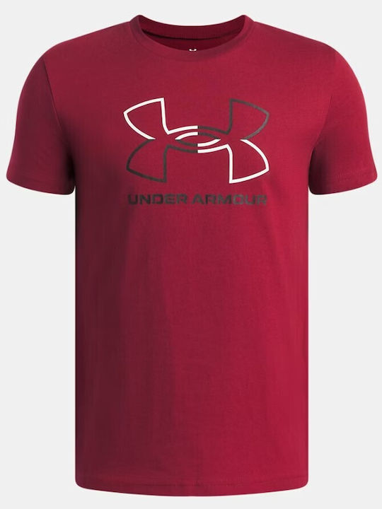 Under Armour Παιδικό T-shirt Μπορντό