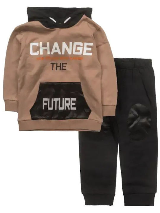 Kinder Sweatpants Set Braun