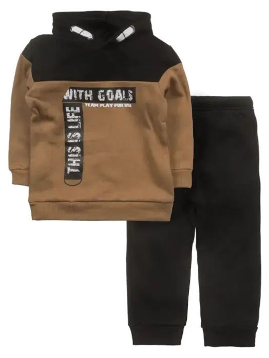 Kinder Sweatpants Set Braun