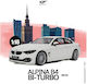 Model Mașină BMW Alpina B4 Bi-turbo Alb 2014 Scara 1:18 GT Spirit GT963
