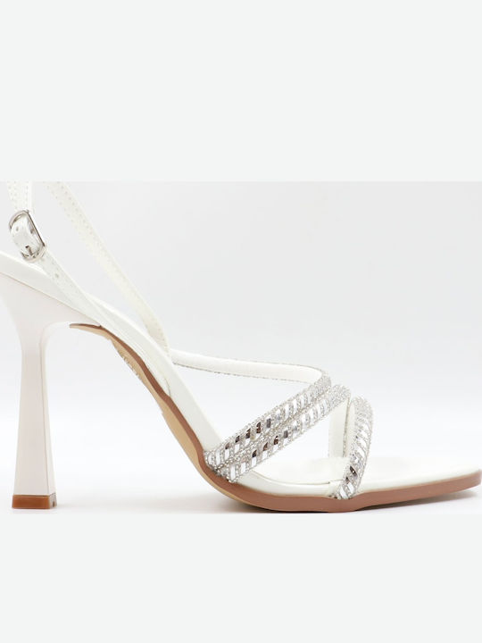 Tulipano Sandals with Strass White