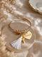 By Anastasia's Art Creations Christening Charm Steel Gold Bracelet 1 Piece