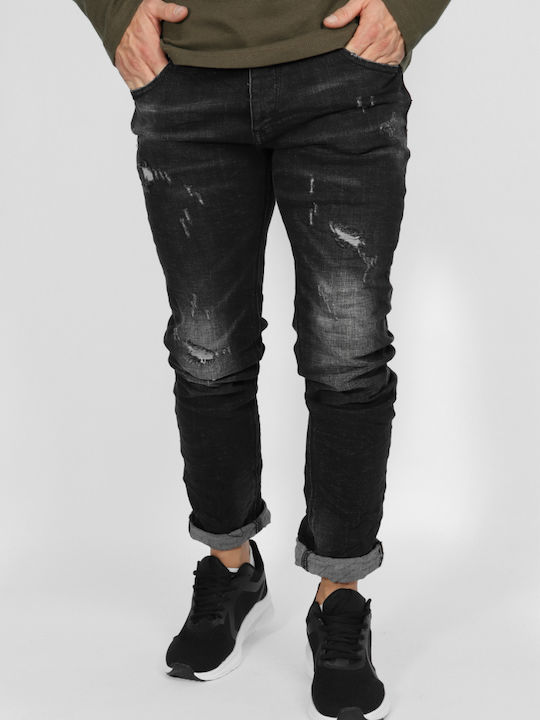 Vatach Ανδρικό Παντελόνι Τζιν Slim Fit ΓΚΡΙ