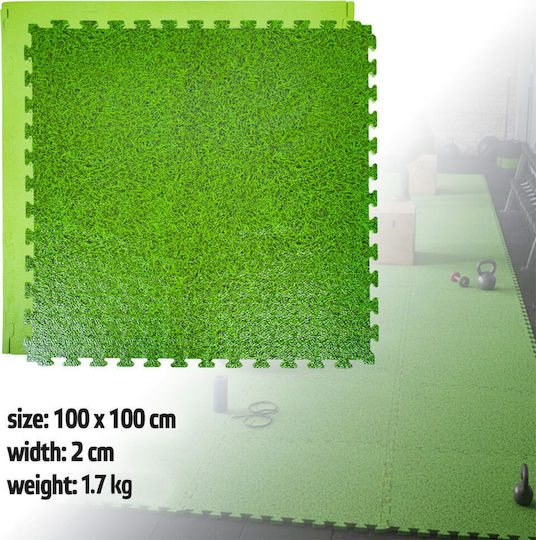 inSPORTline Puzzle Gym Mat Green 100x100x2cm 1pc