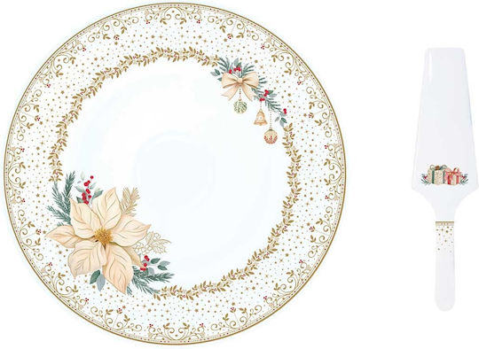 Christmas Cake Set White Elegance 32 cm