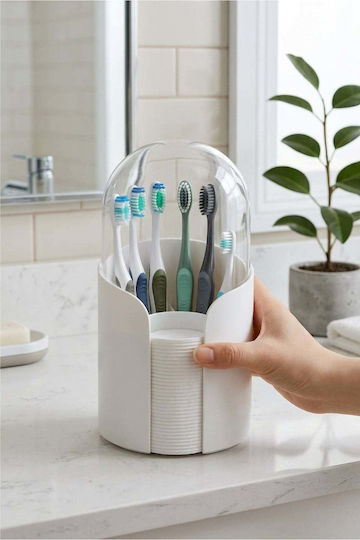 SteweHome Toothbrush Support Base Plastic White 5210357184970