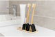 SteweHome Toothbrush Support Base Plastic Black 5210357185878