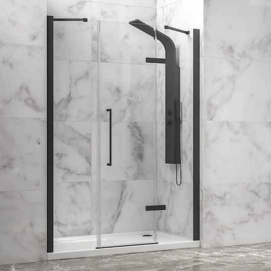 Karag Cabină de Duș cu Ușă Glisantă 150x200cm Sticlă Transparentă Negru 5206836661469 Karag Cabină de Duș cu Ușă Glisantă 150x200cm Sticlă Transparentă Negru 5206836661469