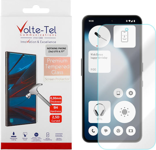 Volte-tel Tempered Glass Nothing Phone 3a Lite 6.77in 9h 0.30mm 2.5d Full Glue