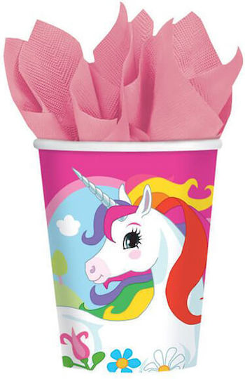 Party Set Unicorn Trinkbecher 250ml 8 Stück