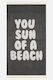 Sun of a Beach Πετσέτα Θαλάσσης Παρεό Μαύρο 160x95εκ.