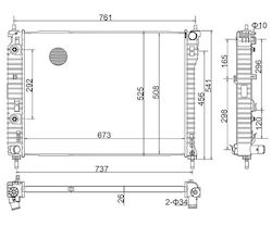 Hart Radiator de apă pentru Chevrolet Captiva
