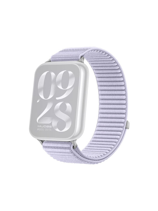 Xiaomi Redmi Watch 4 5 6 Smart Band 8 Pro/9 Pro/10 Pro Wearable Strap Nylon Magic Tape Little Purple