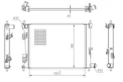 Hart Radiator de apă pentru autoturism Hyundai Accent