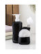 SteweHome Dispenser Κουζίνας από Πορσελάνη Μαύρο 550ml