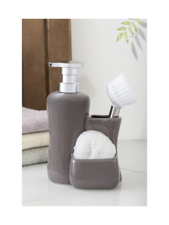 SteweHome Dispenser Κουζίνας από Πορσελάνη Γκρι 550ml
