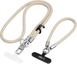 Λουράκι Κινητού Crossbody & Χεριού Tech-protect C10s Rope Μπεζ Τιτανίου