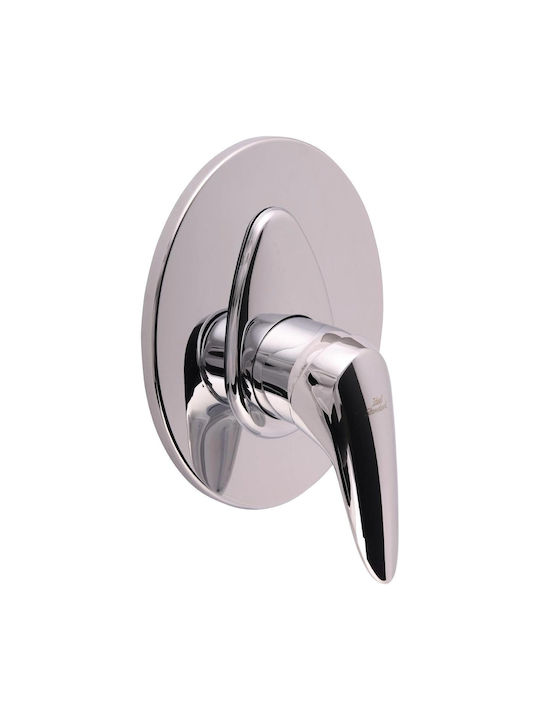Ideal Standard Μίκτης Μπαταρίας Εντοιχισμού για Ντουζιέρα 1 Εξόδου Ασημί