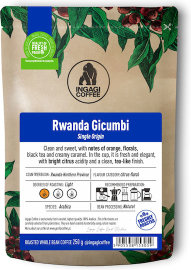 Кафе Еспресо Ingagi Rwanda Gicumbi 250g Зърна