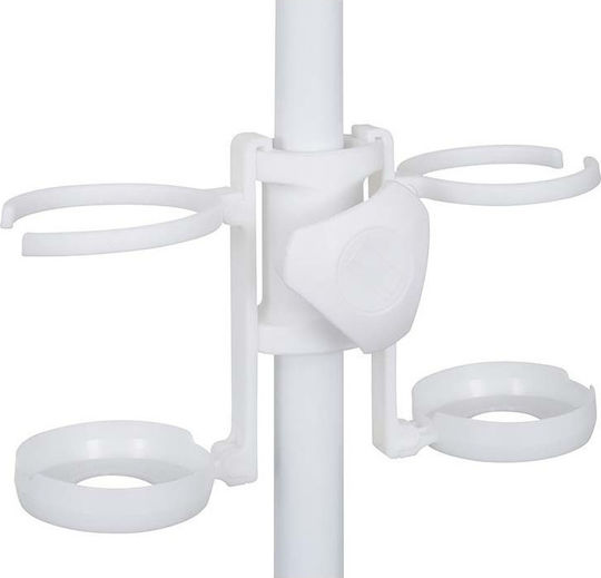 Plastic White Drink Holder for Beach Umbrella 24x9x7cm Sunnybrella A-320