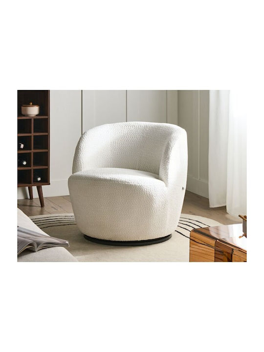 Berwyn 3323 Drehbarer Weißer Sessel 75x69x67cm