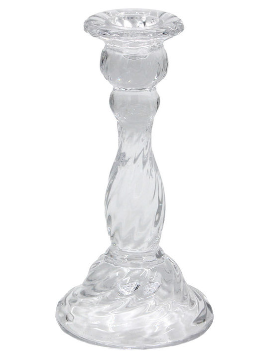 Keskor Glass Candle Holder in Transparent Color 7x7x16.5cm