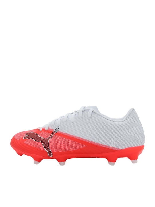 PUMA Play FG/AG Ghete Fotbal Cu Crampoane Albe