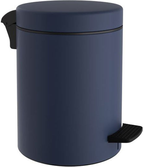 Pam & Co Metallischer Badezimmer Mülleimer Soft Close 5l Blau