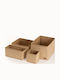 SteweHome Set of Brown Wicker Decorative Baskets 35x50cm 4 Pieces