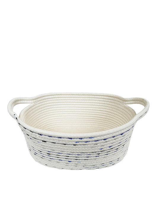SteweHome Decorative Fabric Basket with Handles Multicolour 14x22x31cm
