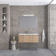 Furnibath Badezimmer Waschtisch-Einheit Mit Waschbecken & Spiegel Walnuss