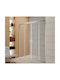 Aquarelle Shower Cabin with Sliding Door 145-155x185cm Mirror Chrome