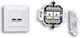 Recessed Network Socket 2 Ports Utp Cat5e