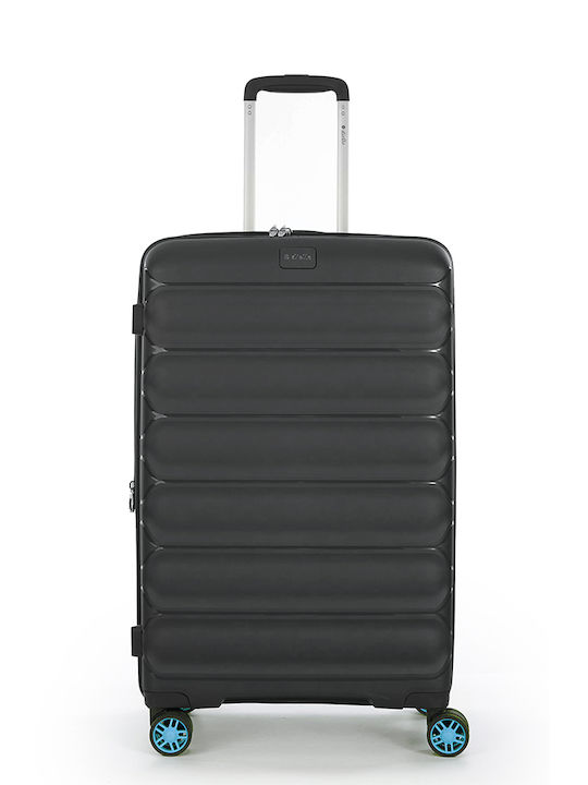 Dielle Medium Suitcase Hard Black Height 66cm
