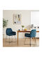 Velvet Blue Dining Armchairs 2 Pieces 55x50x84 cm