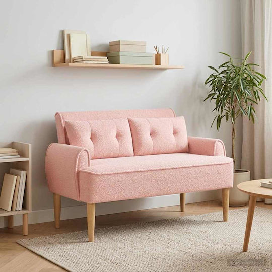 Two-Seater Couch Pink 117x67x77cm