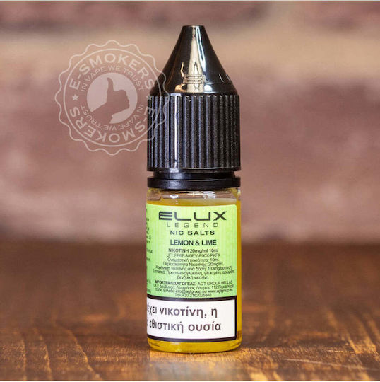 Elux Έτοιμο Υγρό Αναπλήρωσης Lemon Lime 20mg 10ml