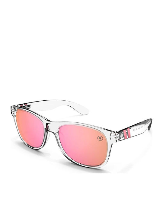 Smith Unisex Sunglasses With Transparent Frame And Transparent Polarized Mirror Lens