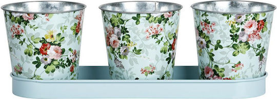 Esschert Design Metall Pflanzentopf Rosa