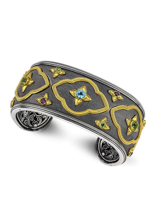 Dimitrios Exclusive Women's Gold Plated Silver Handcuff Bracelet