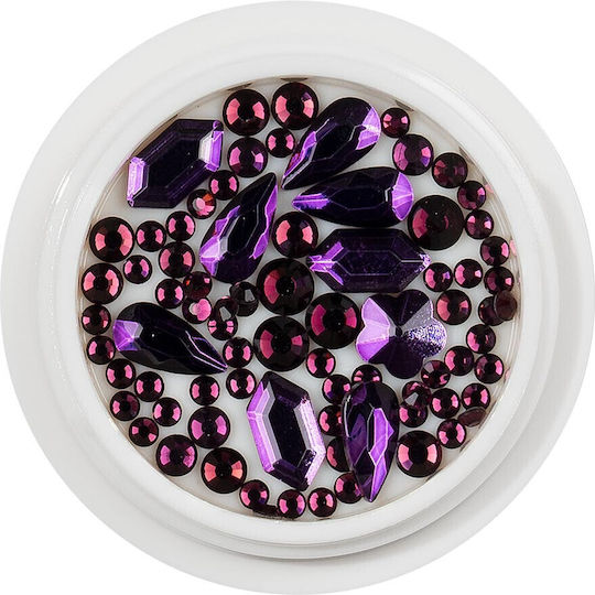 Luxorise Nageldesign Strass Helllila