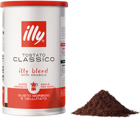 Illy Coffee Espresso Arabica Moka Classico Ground 185gr