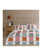 Tac Set Huse Pentru Pilote 100% Bumbac 160x200cm Simplă Cu Față De Pernă & 1 Cearșaf Albastru