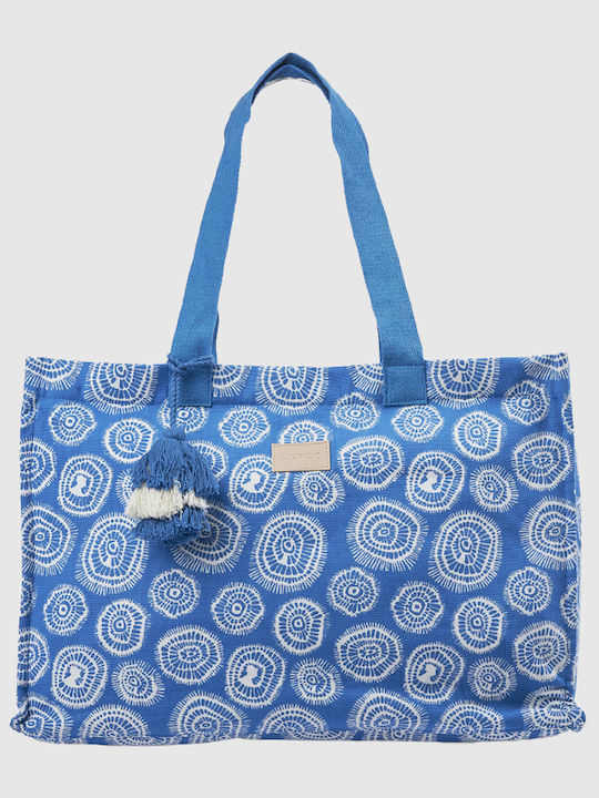 Verde Fabric Blue Beach Bag