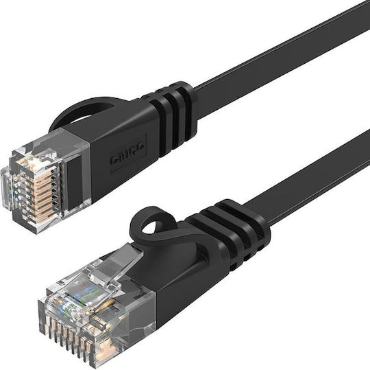 Orico Flat Direct Attach Copper Cat.6 (Gigabit) Καλώδιο Δικτύου Ethernet εξωτερικού χώρου 8m Μαύρο