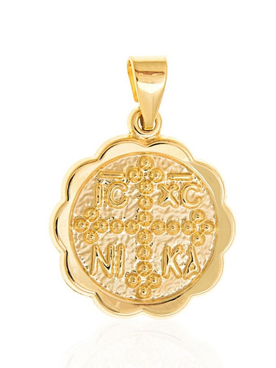 Kontopoulos Pendant Kids Charm Constantine Coin Gold 9K K03328AND