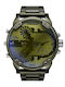 Diesel Mr.daddy 2.0 Men's Watch 57mm Chronograph Battery With Green Metal Bracelet