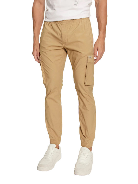 Calvin Klein Cargo Trousers in Skinny Fit Beige